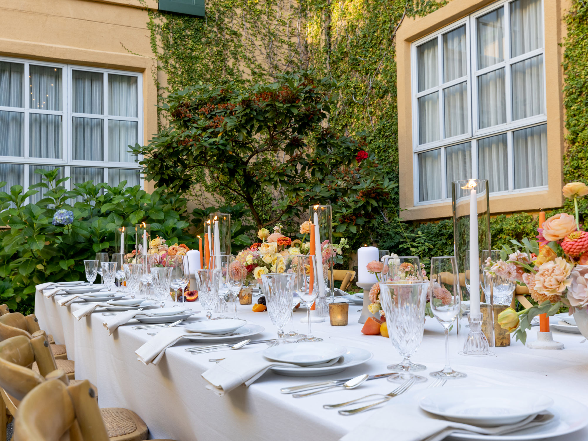 Elegant Outdoor Dining Setup
